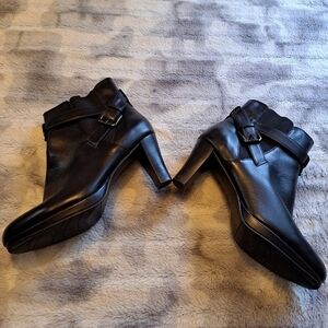 San Jacinto Boot Co. Black Leather Booties  Size 9.5